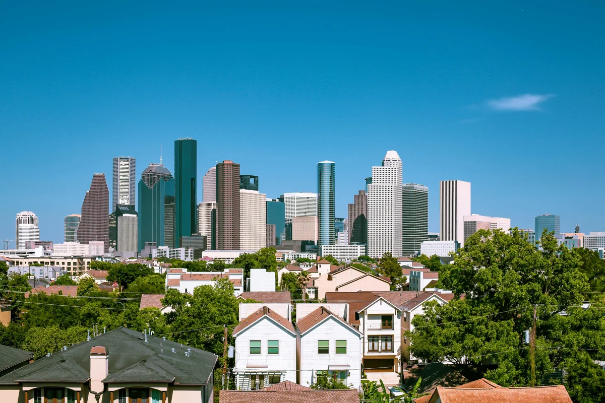 Houston skyline in Harris County, Texas