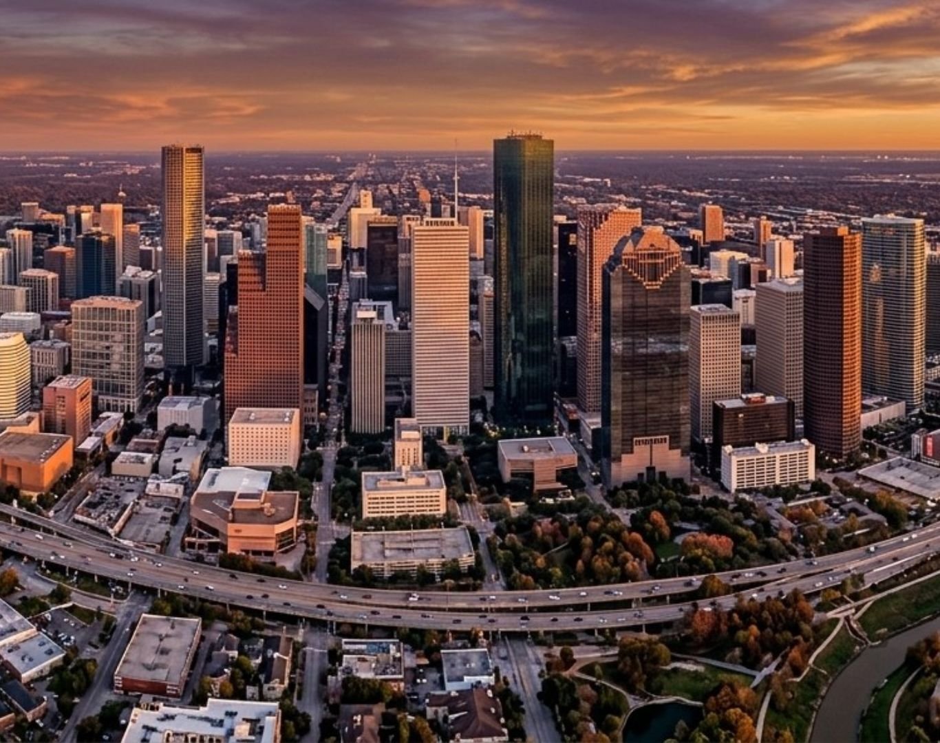 Downtown Houston skyline, Houston, TX