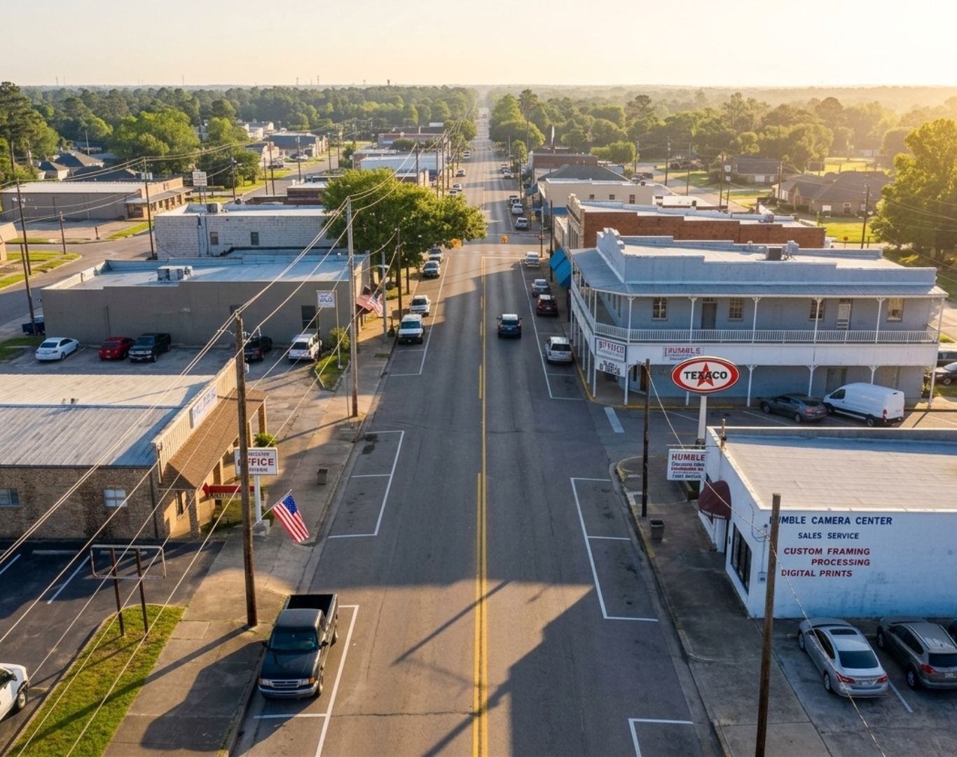 Downtown Humble facing east, Humble, TX