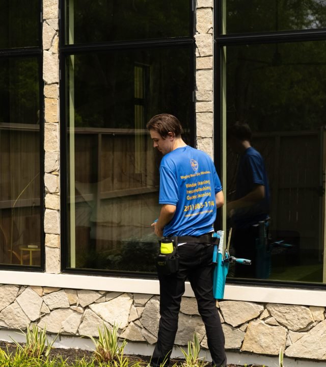 Professional Window Cleaning Service in The Woodlands, TX for residential properties with clear windows